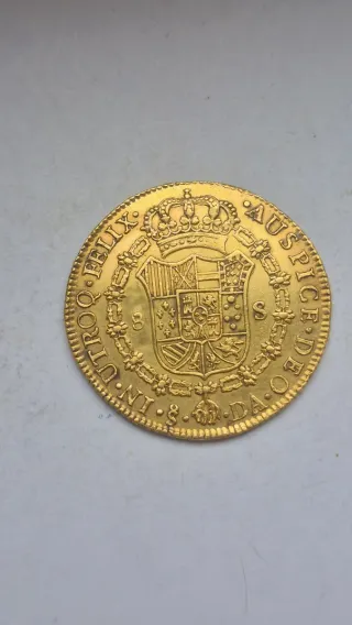 8 Escudos Oro Carlos IV 1789 SANTIAGO