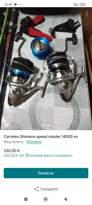 2 Mulinelli Shimano Speed Master 14000 XS