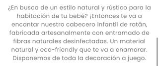 Cabecero de ratán Alondra para cama de 90 cm