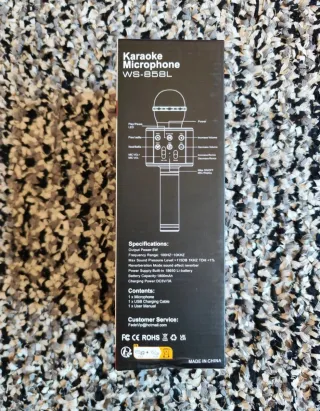 Micrófono Karaoke Azul y Blanco