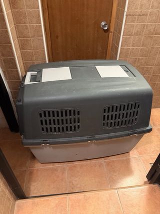 Transportín Perros XL Gris y Blanco