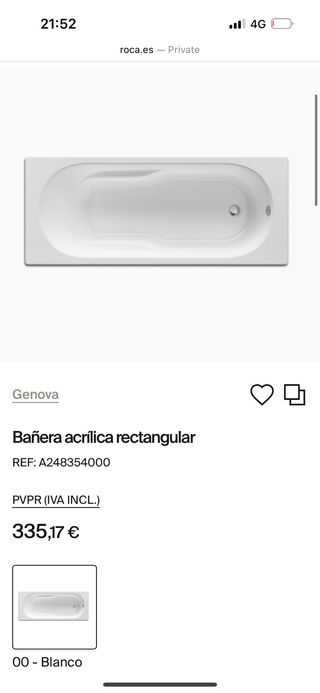 Bañera Roca A248354000