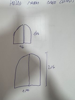 Hojas de ventana arco de madera