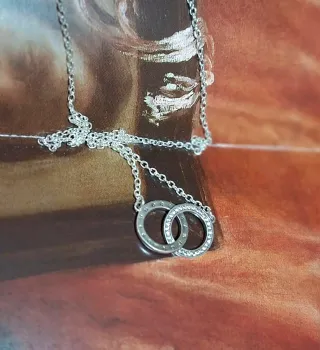 Collar Pandora Doble Aro Plata