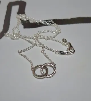 Collar Pandora Doble Aro Plata