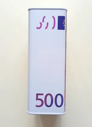 Hucha Rectangular Diseño Billete 500€ Sin estrenar