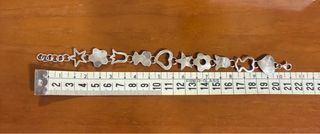 Pulsera plata charms variados