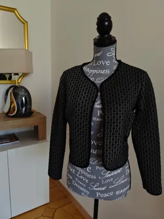 Giacca corta donna elegante nera L