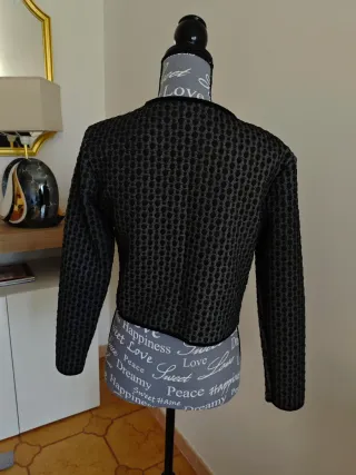 Giacca corta donna elegante nera L