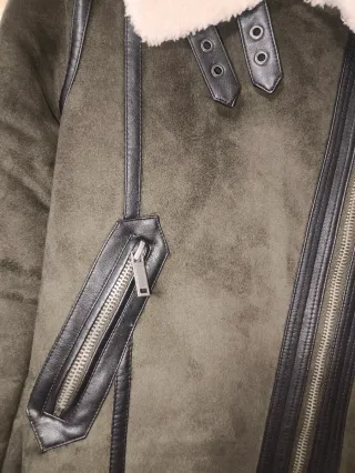 Chaqueta aviador forrada verde