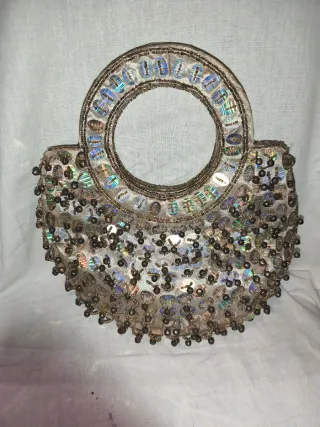 Bolsos de fiesta plateados y azules