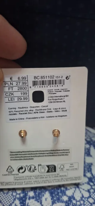 Orecchini cerchio bigiotteria oro multicolor