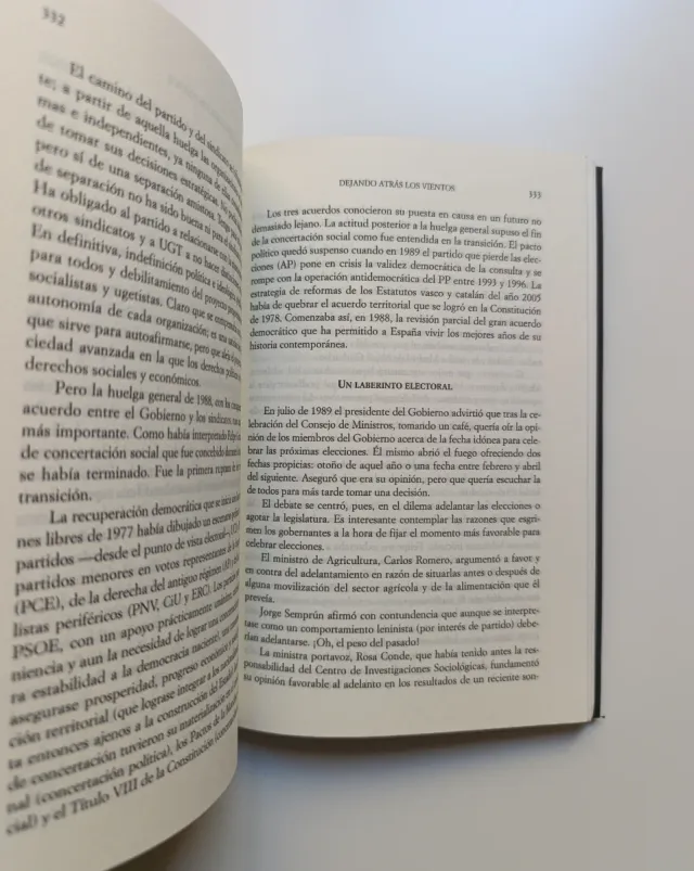 Dejando atrás los vientos. Memorias 1982-1991.