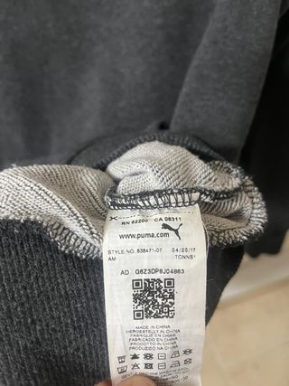 Sudadera Puma Gris con Logo bordado