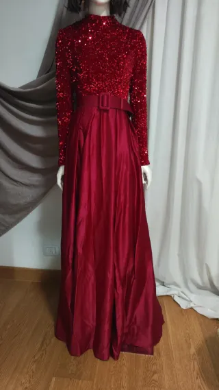 Abito lungo donna rosso