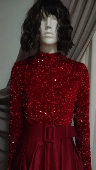 Abito lungo donna rosso