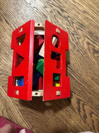 Juego Construcción Madera Bloques Colores