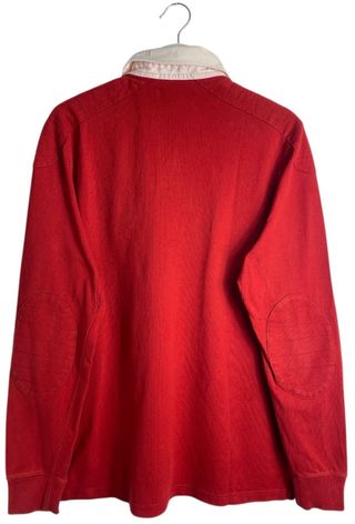 Polo Ralph Lauren rugby rojo cuello blanco | Talla