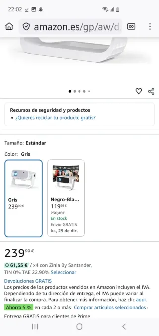 Proyector Welio 4K Nuevo a Estrenar. ANDROID.