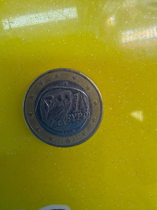 Moneta 1 Euro Grecia Gufo 2002 S