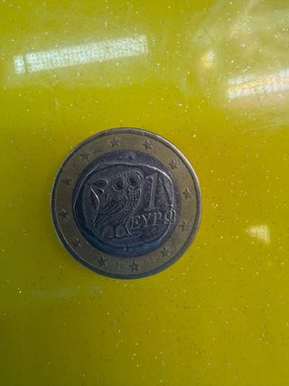 Moneta 1 Euro Grecia Gufo 2002 S
