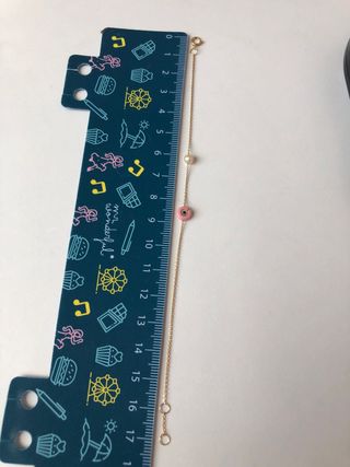 Pulsera fina oro 750 con perla y ojo turco