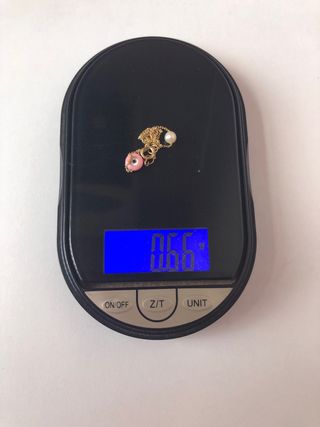 Pulsera fina oro 750 con perla y ojo turco