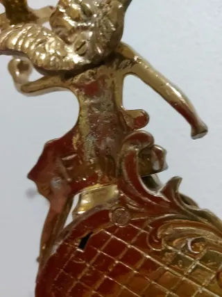 Reloj antiguo bronce con figura