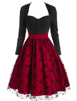 Vestido vintage Navidad 50s