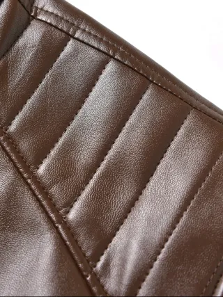 Chaqueta de cuero con pelo