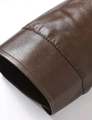 Chaqueta de cuero con pelo