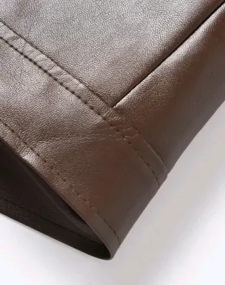 Chaqueta de cuero con pelo