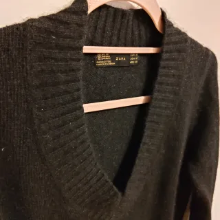 Jersey Zara cuello pico negro Talla M