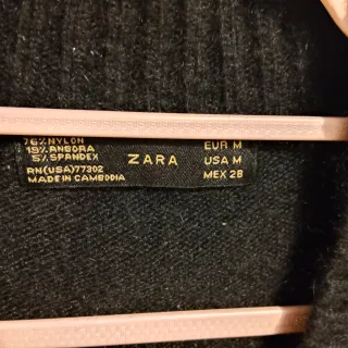 Jersey Zara cuello pico negro Talla M