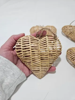 Adorno Corazón Mimbre (6 Unidades)a 3 euros cada 1