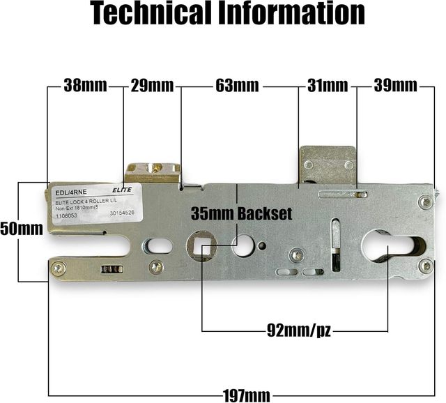 Cerradura Edl/4rne Elite Lock 4 Roller