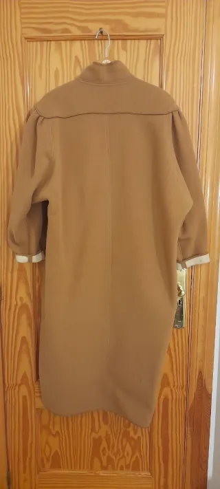 Abrigo Lana Inglesa Beige y Marrón