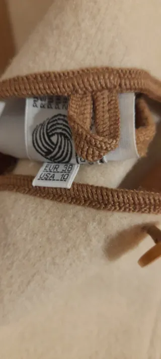 Abrigo Lana Inglesa Beige y Marrón