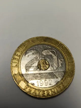 Moneda 20 Francos Francia 1992