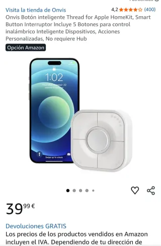 Interruptor Inteligente Onvis HS2 Apple Home