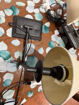 2 Lámparas de Mesa Beige y Amarillas