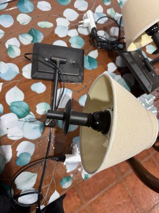 2 Lámparas de Mesa Beige y Amarillas