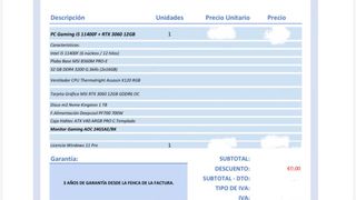 PC Gaming i5 11400F + RTX 3060 12GB + Monitor