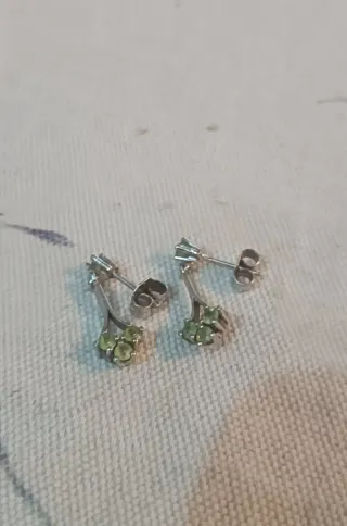 Pendientes Peridoto Plata hacer ofertas