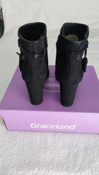 Botines Graceland ante negros tacón
