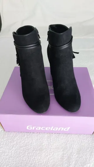 Botines Graceland ante negros tacón