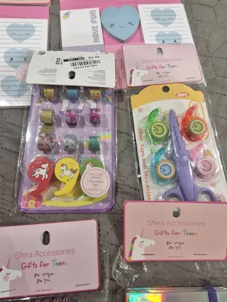 Pack 8 Accesorios Escolares Sfera Unicornio