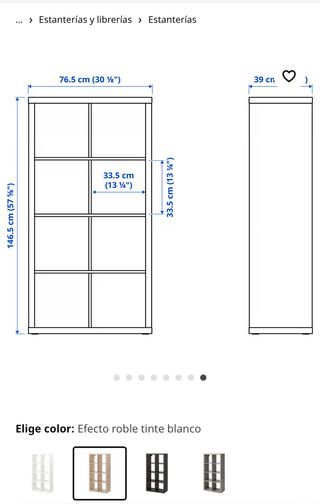 Estantería Ikea Roble 8 Cubos