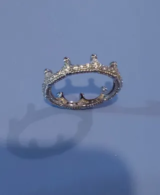 Anillo Corona Plata Brillante