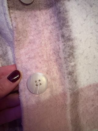 Chaqueta cuadros rosa Stradivarius Talla L